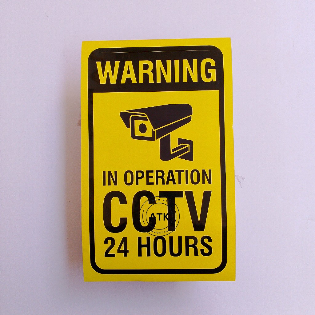

Stiker CCTV - CCTv 24 Jam - Area Diawasi CCTV