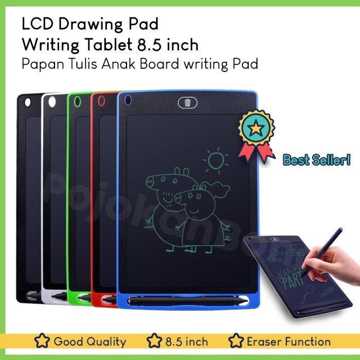 LCD DRAWING TAB WRITING TABLET PAD 8.5" / TAB PAPAN TULIS GAMBAR ANAK