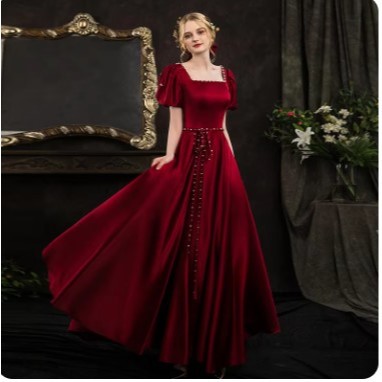 GAUN WEDDING GAUN PERNIKAHAN WEDDING DRESS PEARL MUTIARA WANITA A LINE GAUN PESTA