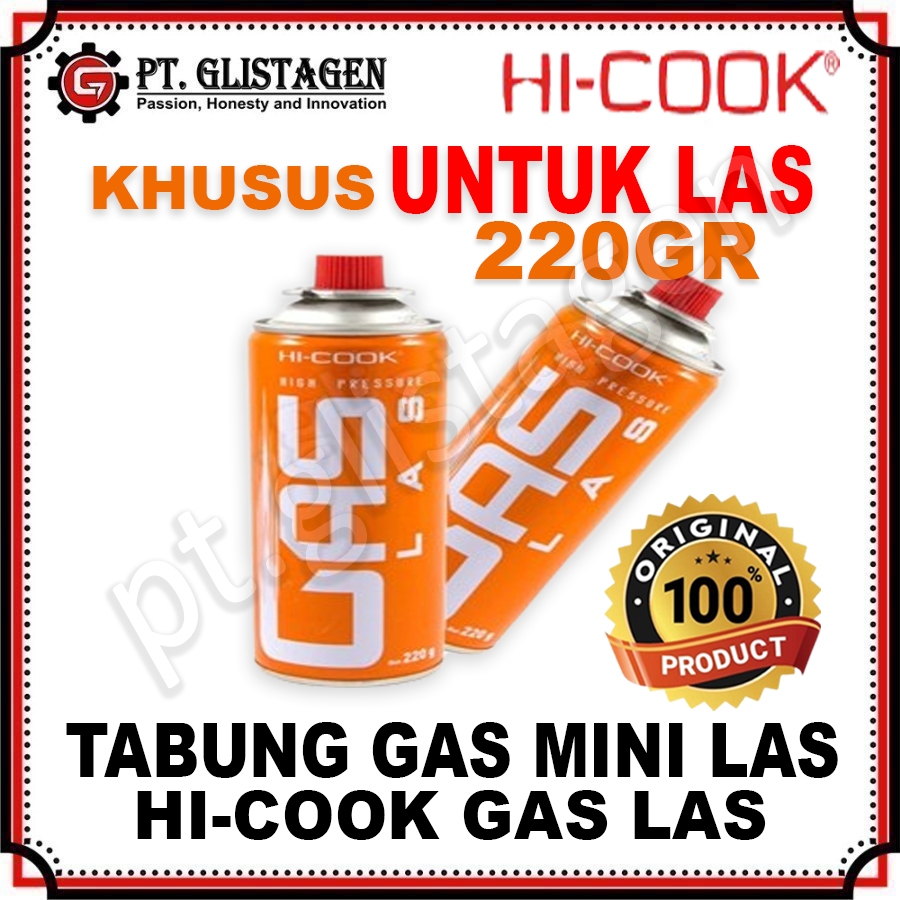 HI-COOK Tabung Gas Las Mini 220 gram / Kaleng Tabung Gas Las 220gr
