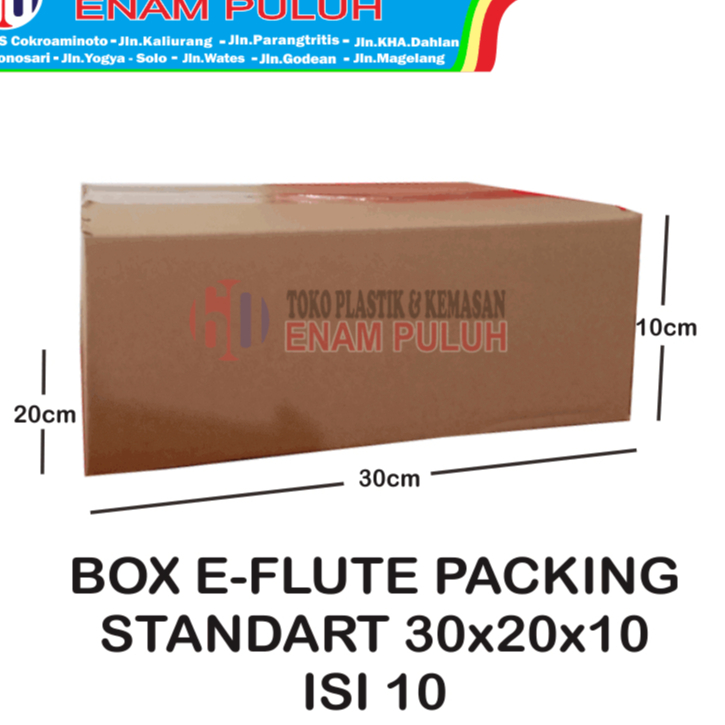 

Kotak Kardus Tebal Brown Box B-Flute Packing Standart 30x20x10 Isi 10 pcs
