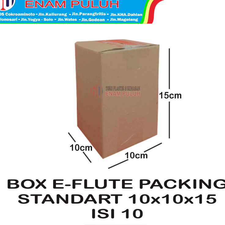 

Kotak Kardus Tebal Brown Box B-Flute Packing Standart 10x10x15 Isi 10 pcs