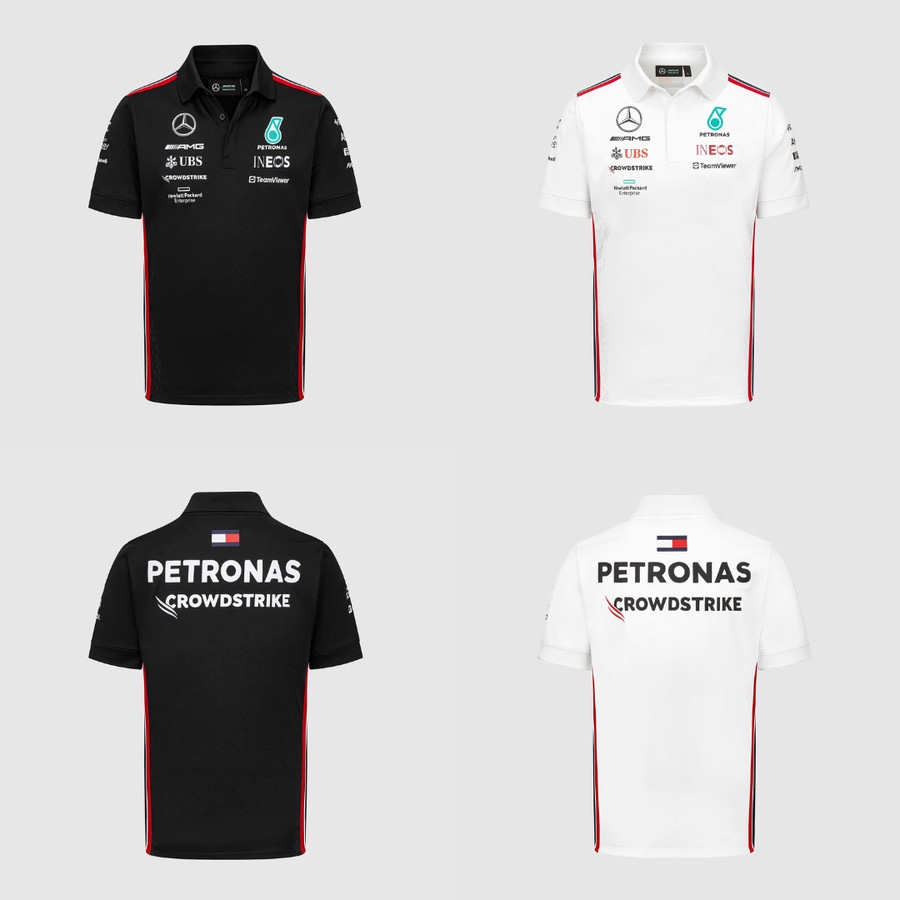 Mercedes-AMG F1 2023 Team Polo. Kaos Polo Pria Formula 1
