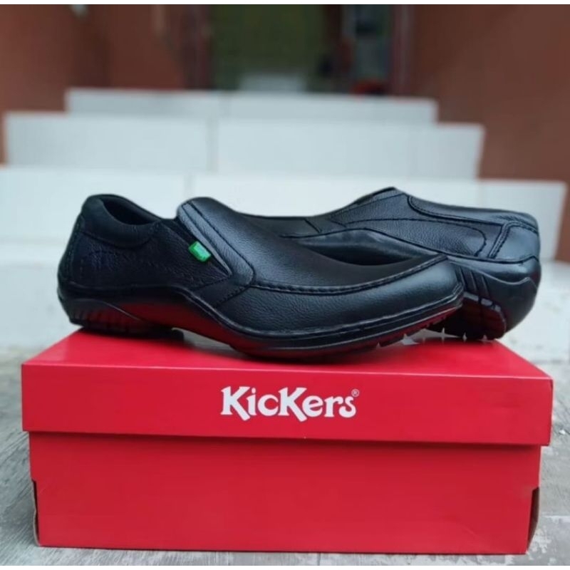 DISKON Sepatu Kulit Pria Sepatu Kickers Pria Sepatu Pantovel Pesta Kerja Dinas Casual Pria