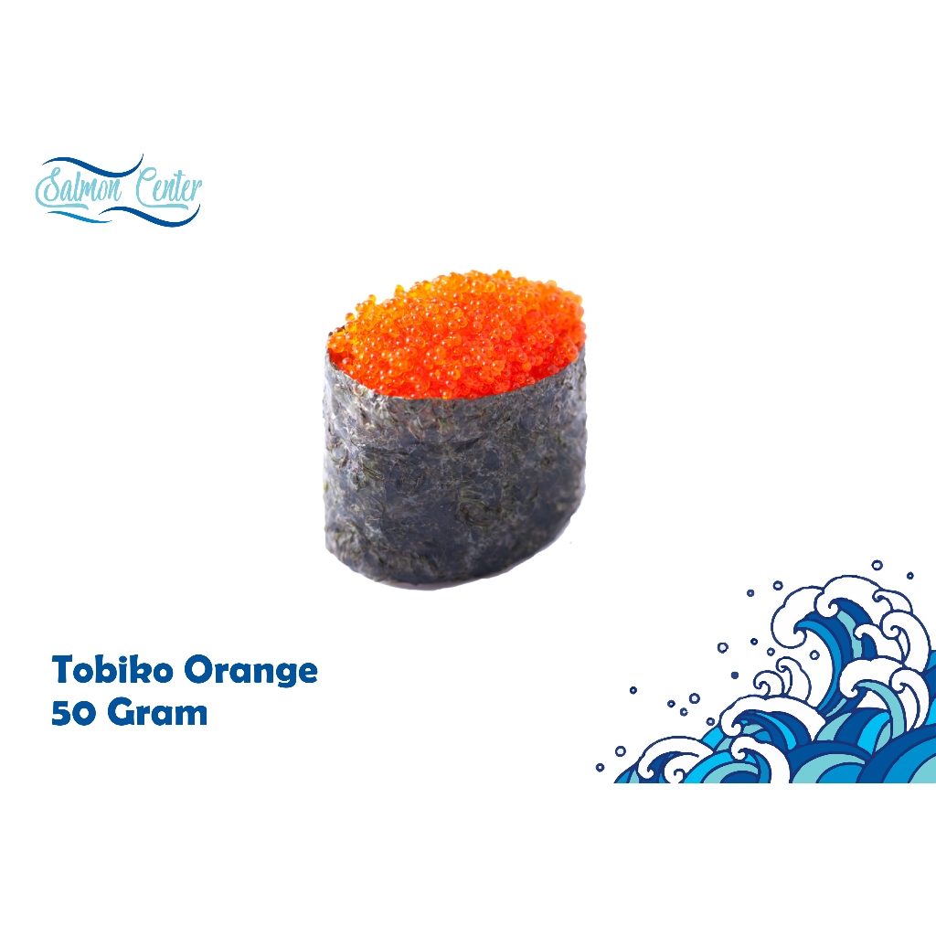 

Tobiko Orange Berat 50gr & 100gr