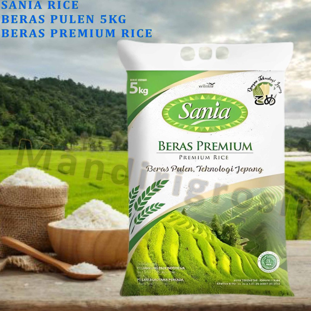 

Beras Premium Rice * Sania Rice * Beras Putih Pulen * 5kgv