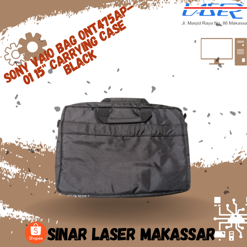 TAS LAPTOP SONY VAIO CARRYING CASE 15 INCH BLACK / TAS LAPTOP SONY MURAH