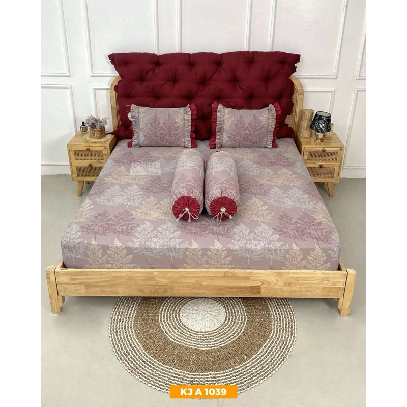 SORAYA- Sprei Katun Jepang Premium - Sprei Anti Geser - Sprei uk 180x200x30