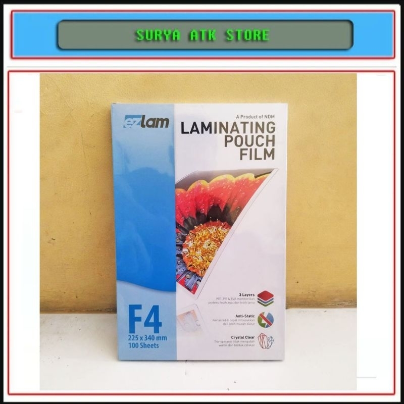 

1 Pak Plastik Laminating F4 / A4 NDM