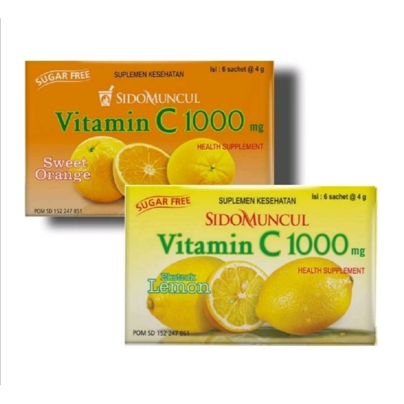 

SIDOMUNCUL VITAMIN C 1000 MG 1 KOTAK ISI 6 SASET