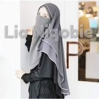Niqob Veil 2 Layer ORI Lia Niqobie