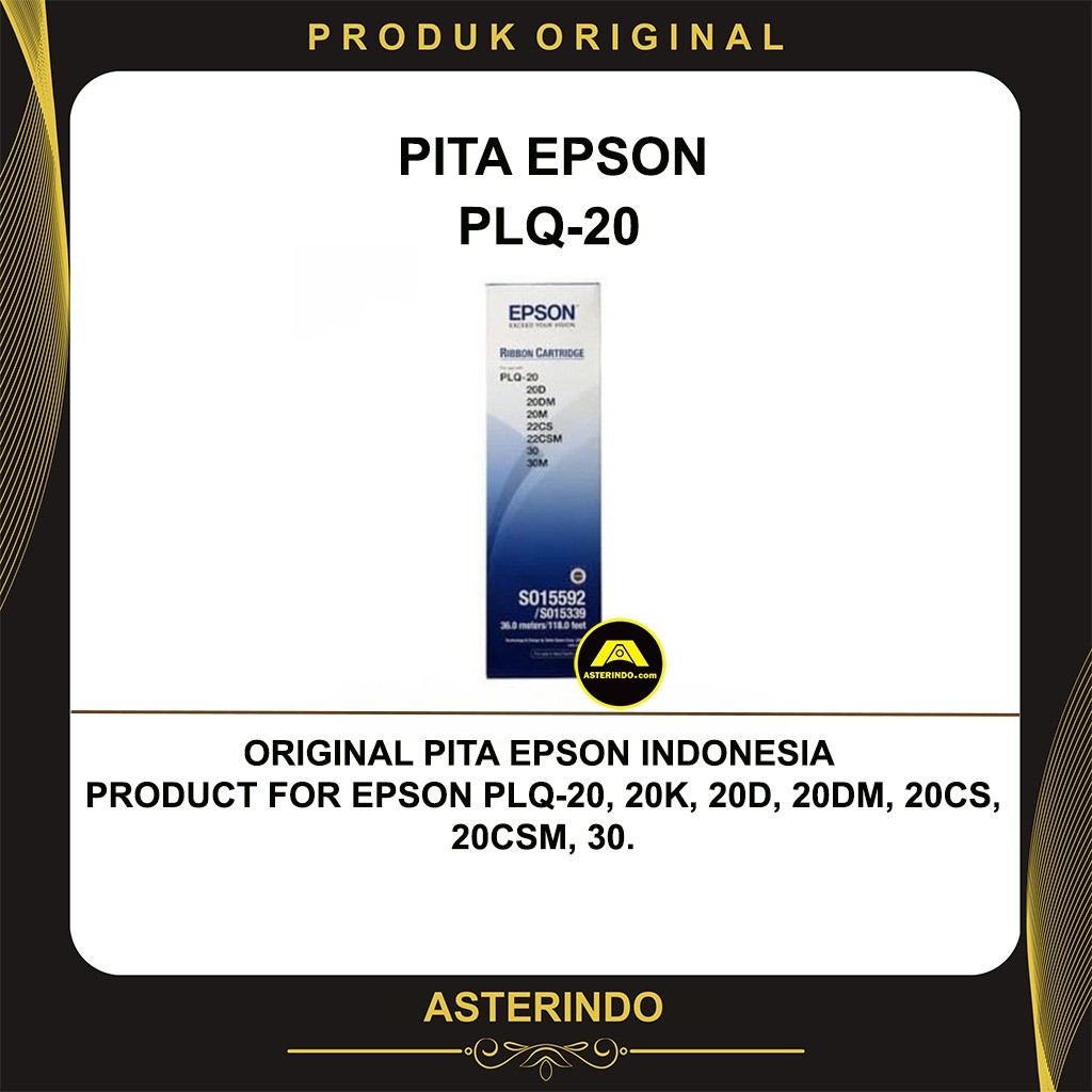 Pita Epson PLQ-20 Printer Ribbon Cartridge PLQ20 Original Produk