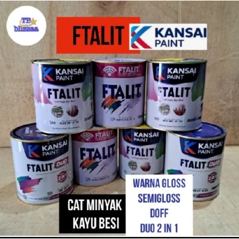 Ftalit 1kg Ftalit Gloss Duo Semi Gloss Ftalit Doff Ftalit White Doff Black Doff Kansai Paint