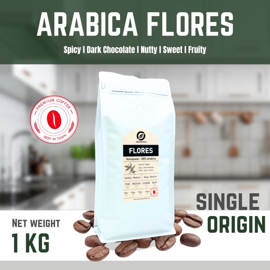 

AROMAYA Kopi Arabika Flores Arabica Coffee 1 kg