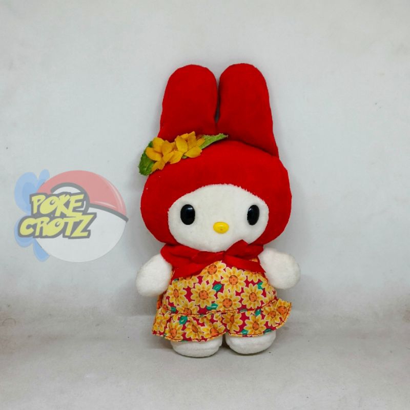 Boneka My Melody Bunga Matahari sunflower Little Red Riding Hood Sanrio 2000 Eikoh plush 23cm