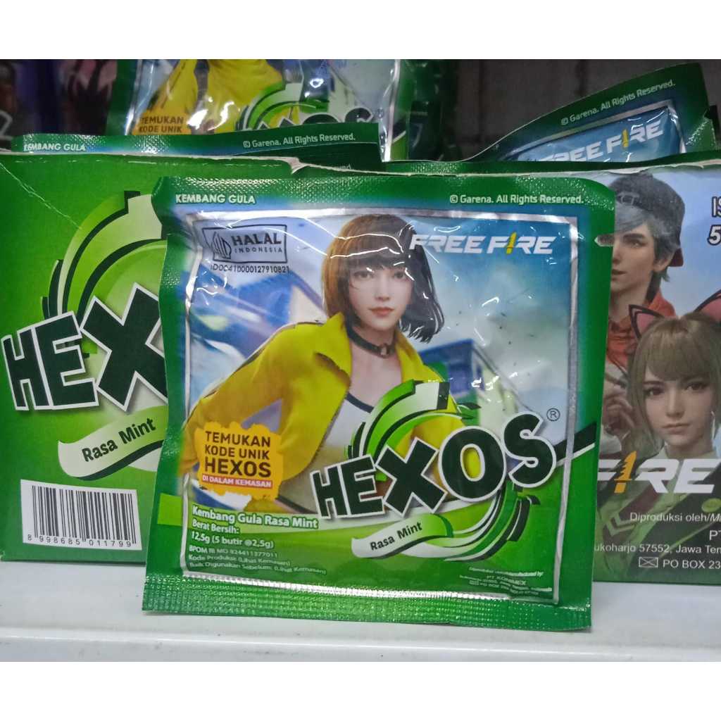 

PERMEN HEXOS SACHET RASA MINT