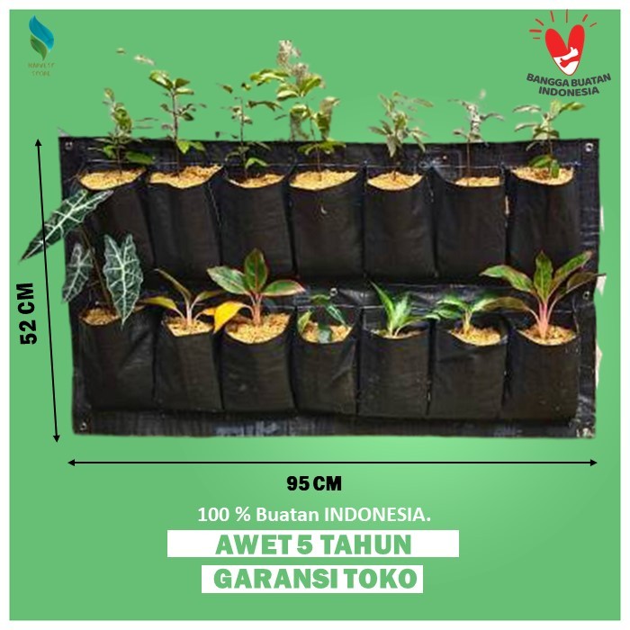 Pot Tanaman Pot Bunga Planter Bag Dinding Planterbag Wall Planter Polybag Tanaman Gantung A1236