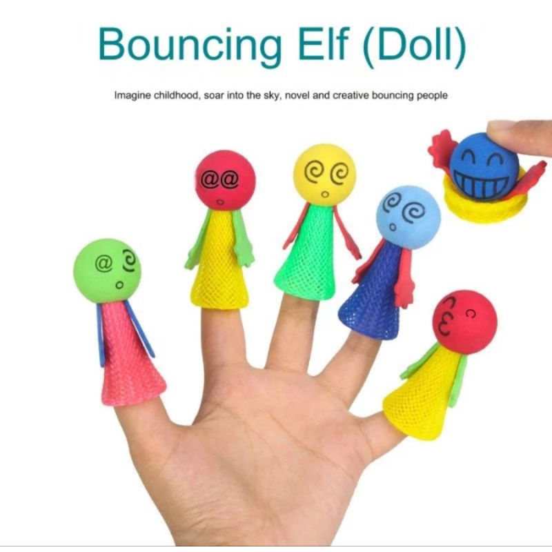 Mainan Anak Kutu Loncat, Bouncy Ball, Mainan Anak Pencet Loncat Emoji Ball