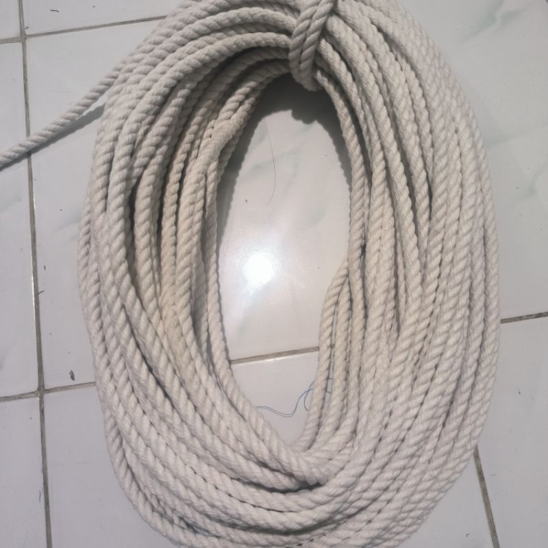 TALI KURALON 6MM 50 METER,TALI BAHAN KAIN KATUN,TALI PENGIKAT BARANG TERPAL,PICK UP,LOSBAK.