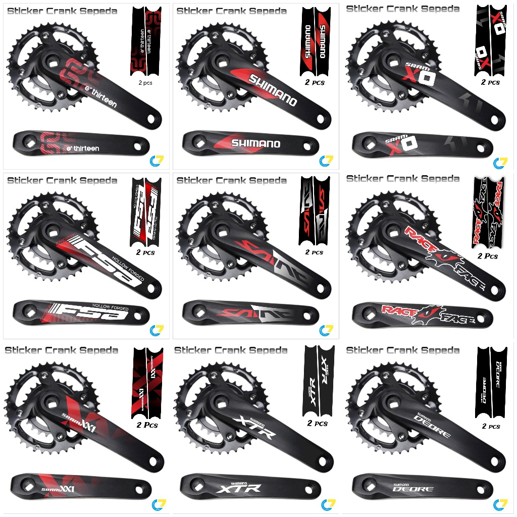 [ PROMO ] Sticker Decal Crank sepeda MTB - Decal Pedal Sepeda MTB - Sticker Pedal Sepeda Gunung Down