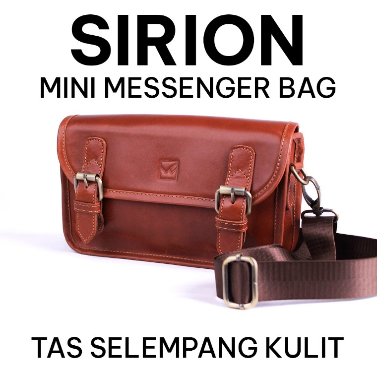 Tas Selempang Pria Kulit Asli Messenger Bag Tas Kulit Asli - Wellon Sirion Leather Messenger Bag