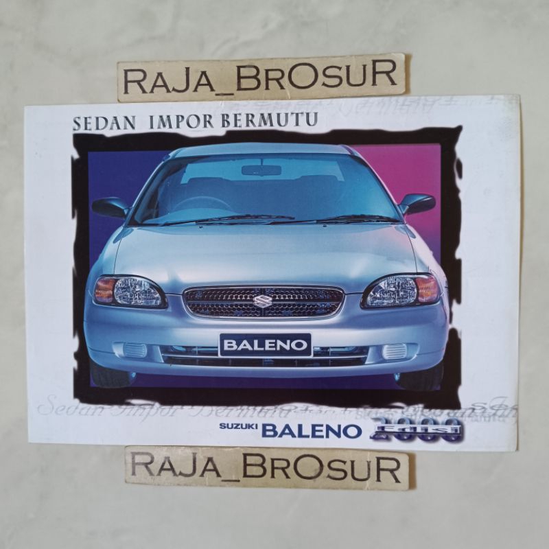 Poster brosur katalog flyer jadul lawas Suzuki Baleno 2000