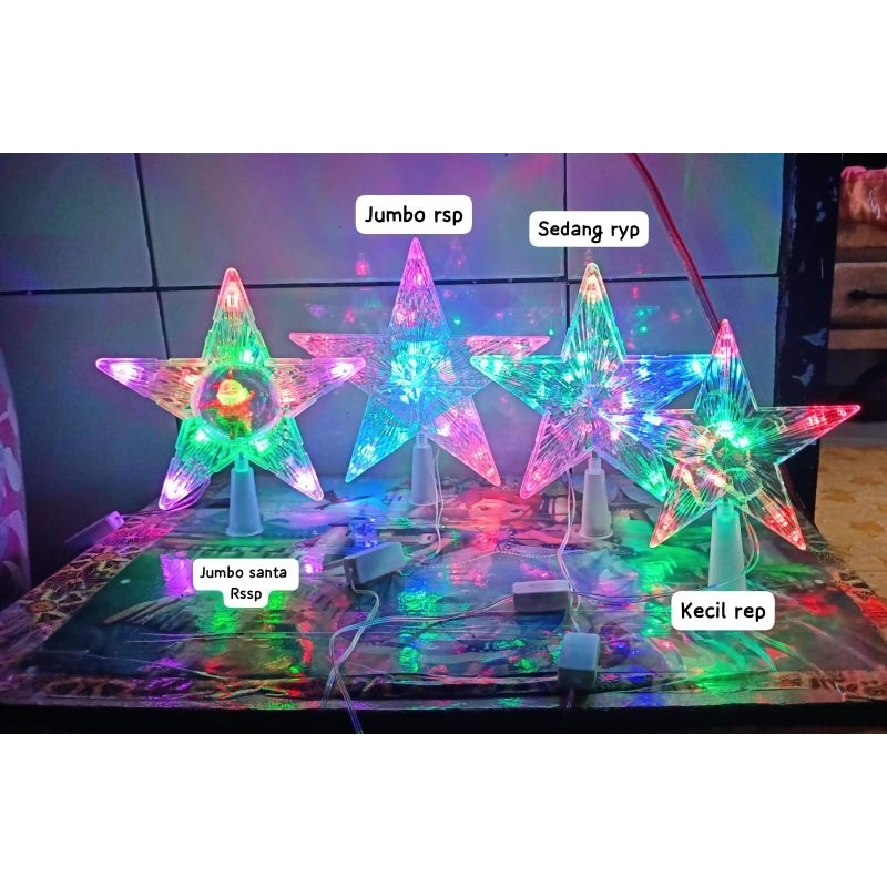 Bintang Dipucuk Berlampu, Bintang dipucuk Pohon Natal, Hiasan Pohon Natal