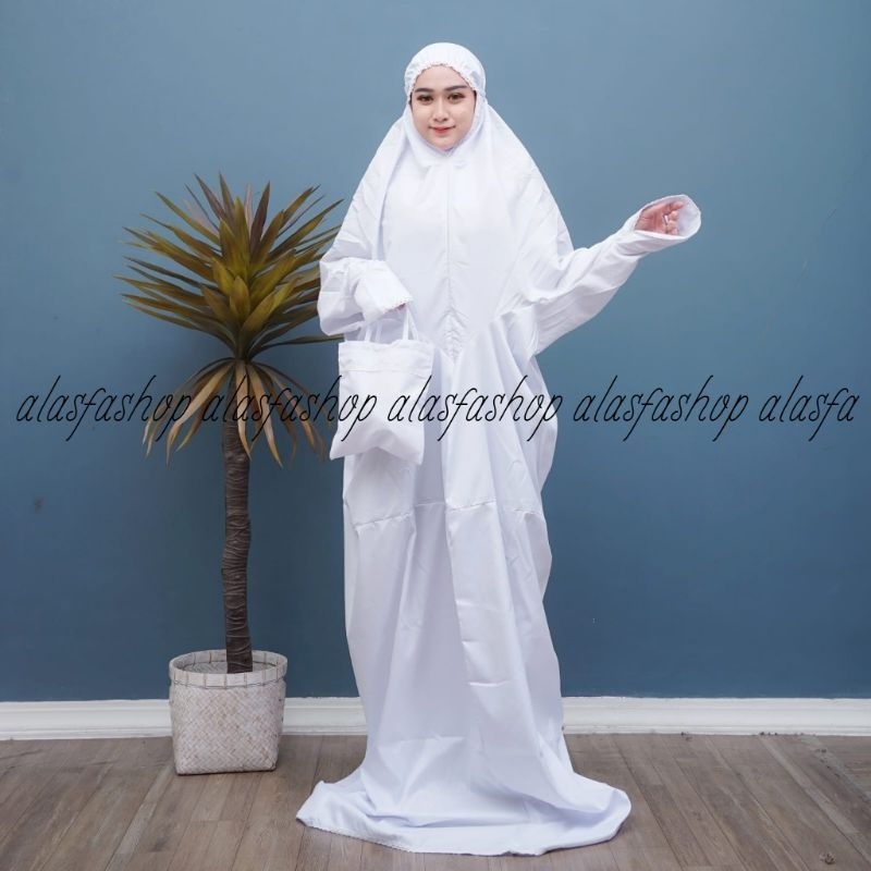 Mukena Terusan Putih Adem Dewasa