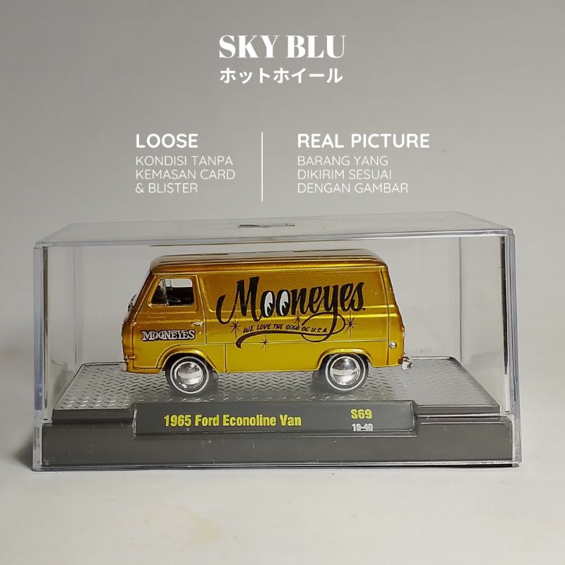 M2 MACHINES 1965 FORD ECONOLINE VAN GOLD MOONEYES LOOSE