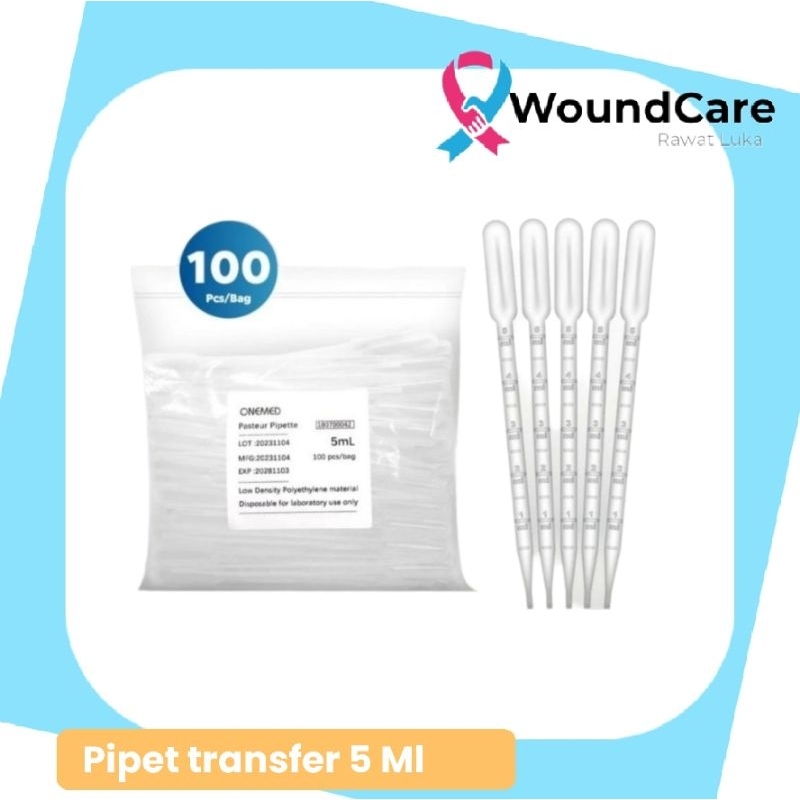 Pipet Transfer 5 Ml Pasteur Plastik Bag Isi 100 Pcs