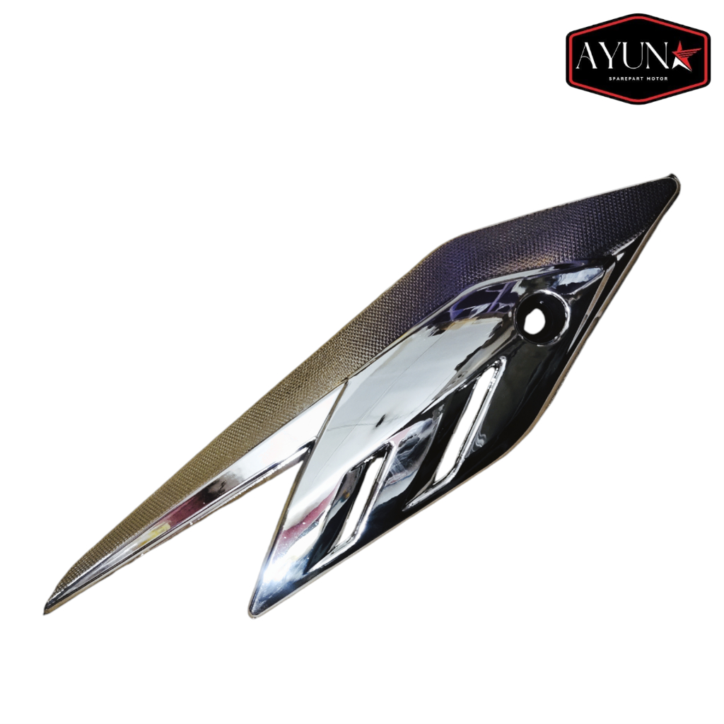 Garnish cover knalpot chrome honda beat esp 2016-2019 set original chrome