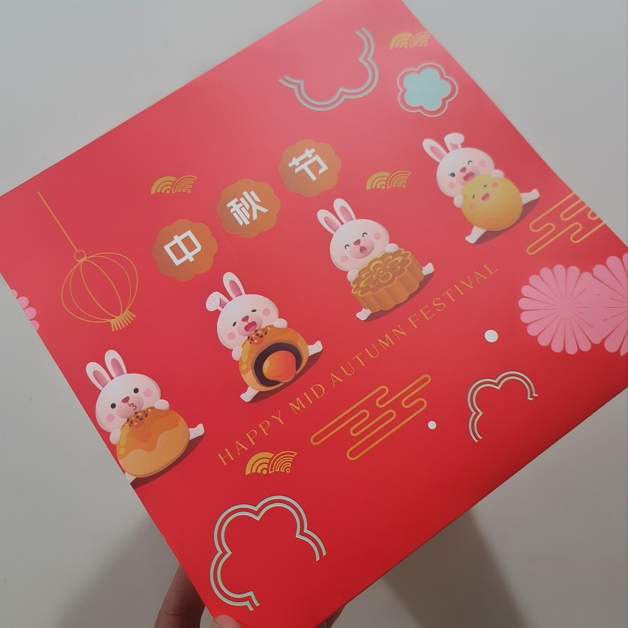 

5 pcs Dus Mooncake 125gr - 150gr Kardus kOtak Kue Bulan Box Moon Cake Sekat 4 Rabbit