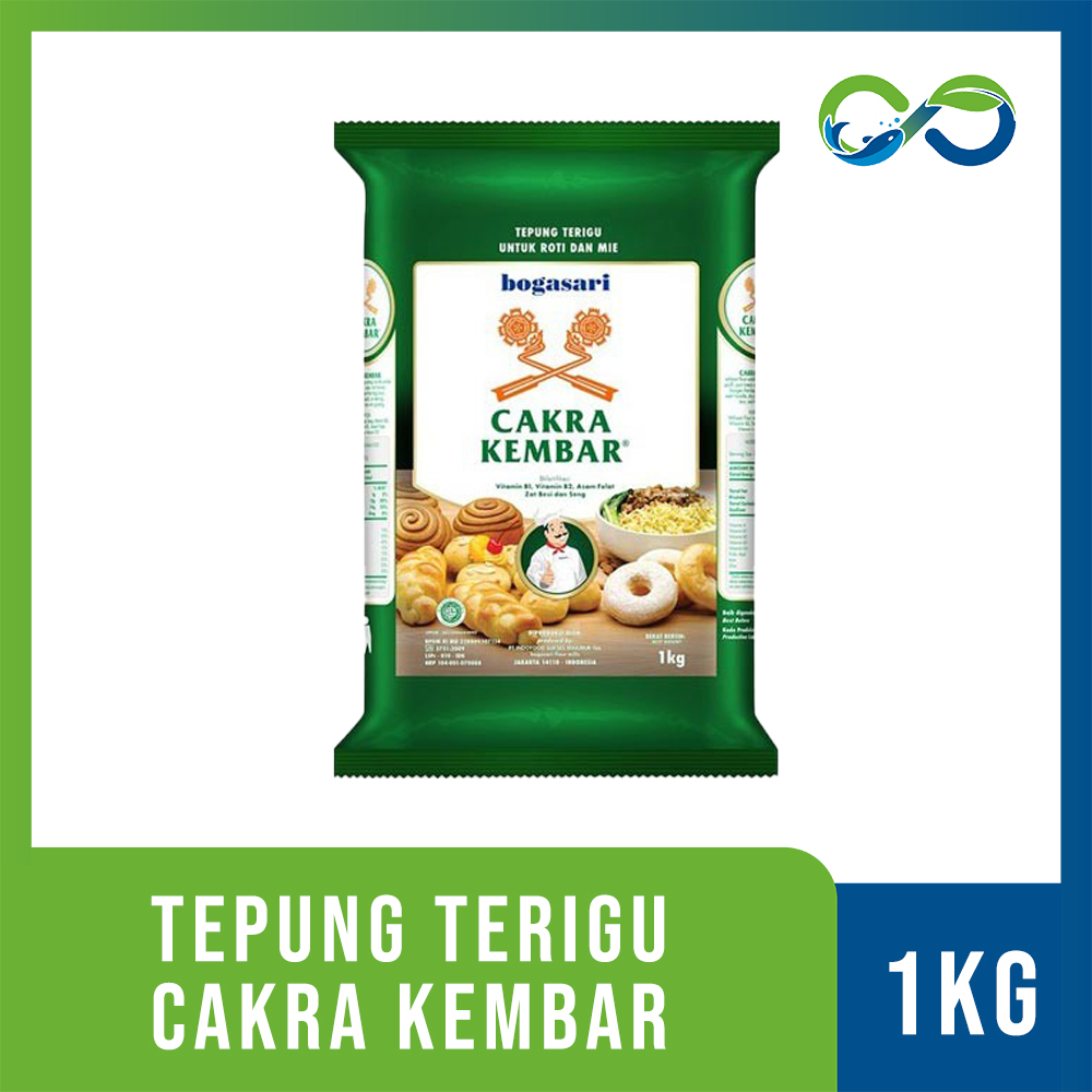 

BOGASARI TEPUNG TERIGU SEGITIGA BIRU PREMIUM DAN CAKRA KEMBAR 1KG BANDUNG