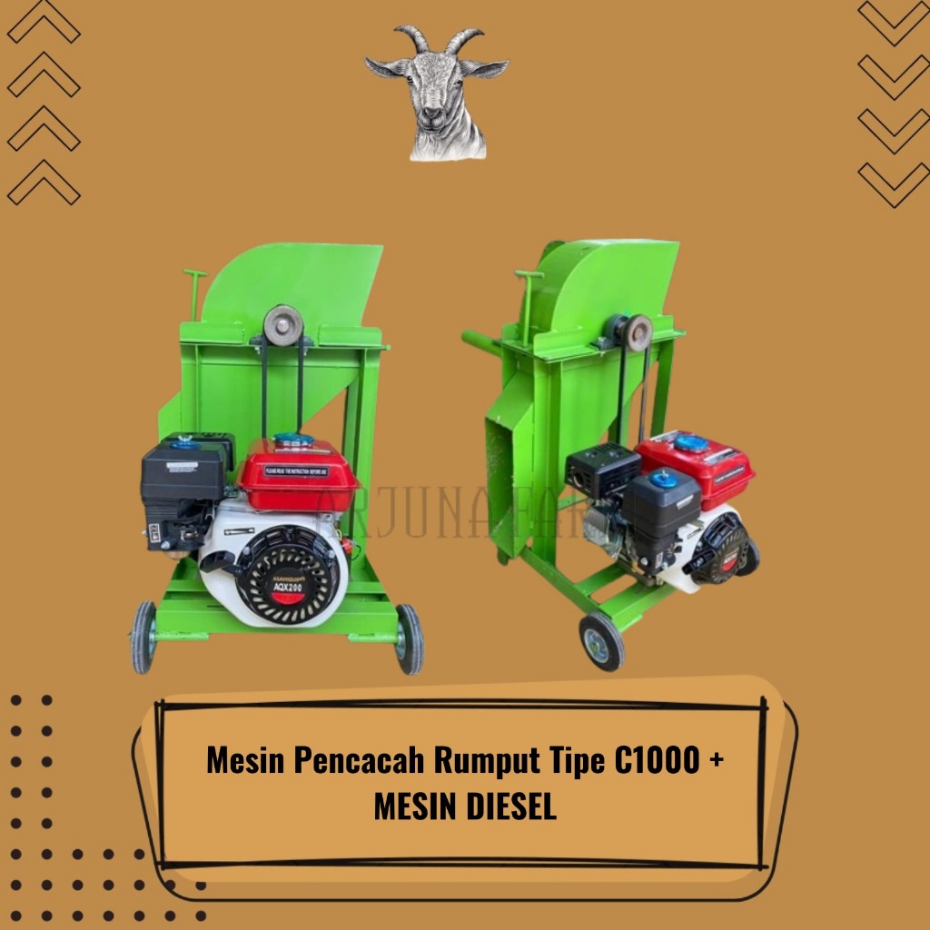 Mesin C1000 Mesin Cacah Rumput Lengkap Dengan Diesel