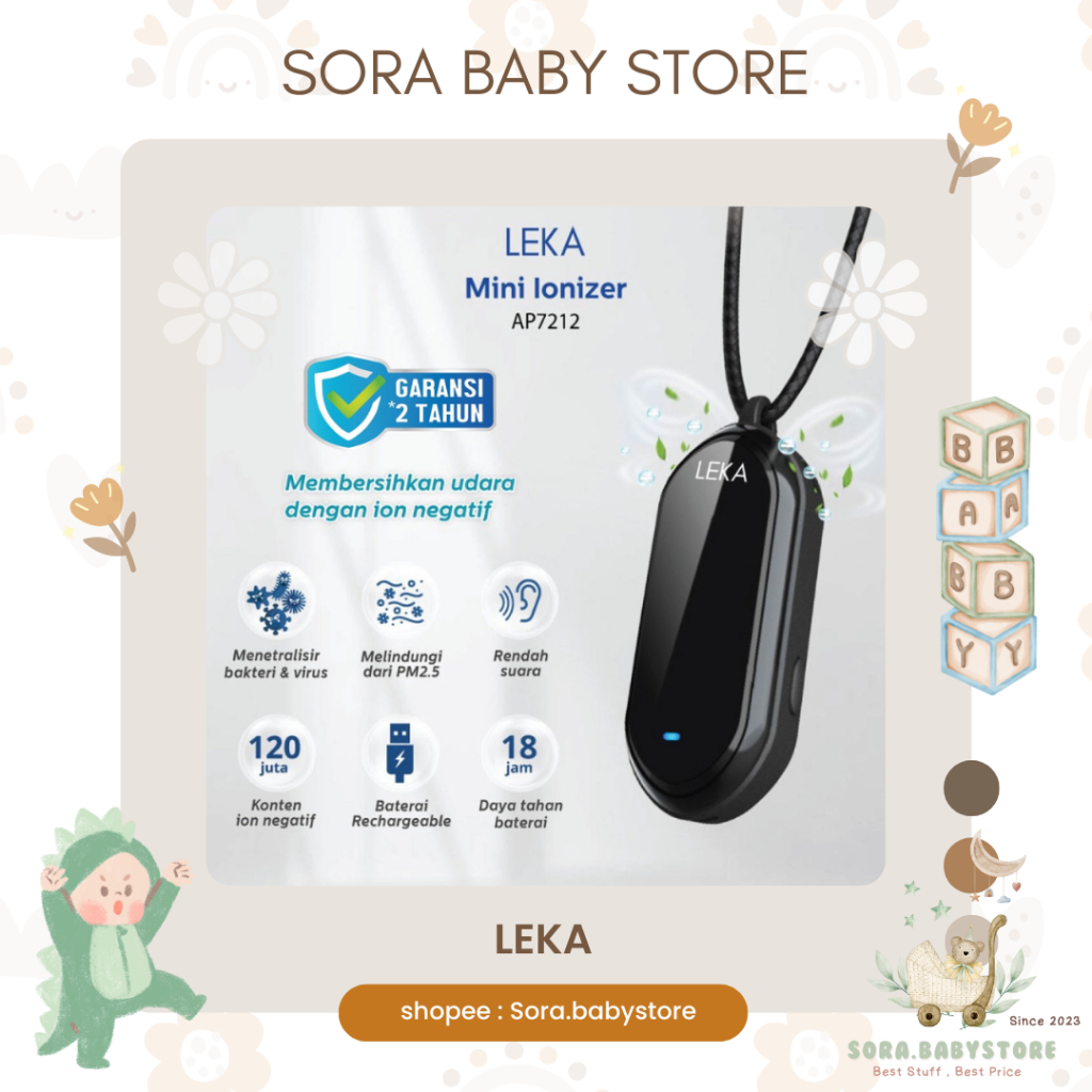LEKA - LEKA AP7212 Mini Ionizer - Portable Kalung Air Purifier Necklace Ion Negatif