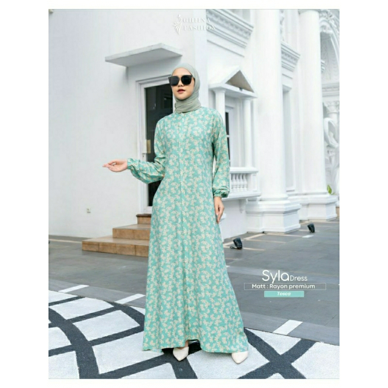 Terbaru || Syla Dreaa By Nadheera Luxury √ gamis motif √ gamis murah √ Gamis harian