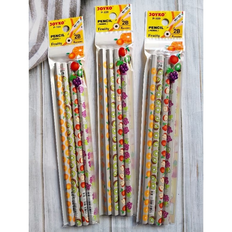 

(4PC) PENSIL 2B JOYKO P-109 MOTIF BUAH