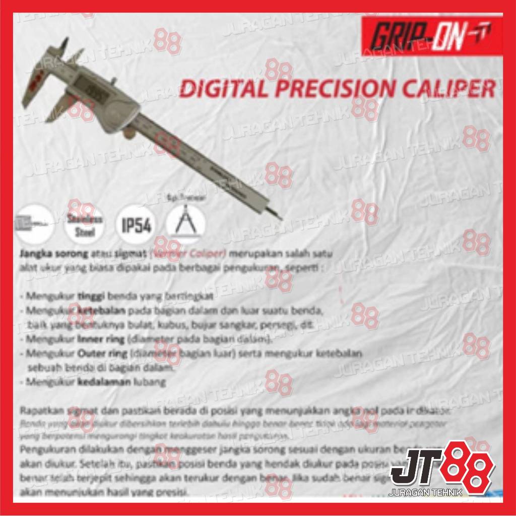 Kaliper Sikmat Presisi Digital - Precision Vernier Caliper GRIP-ON 6'' sigmat