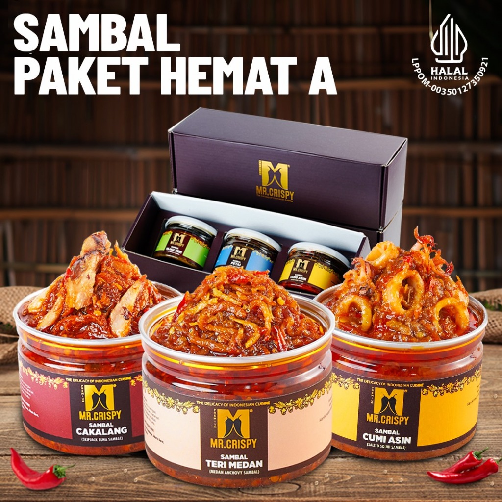 

PAKET SAMBEL HEMAT A MR.CRISPY(KOTAK HMPERS)