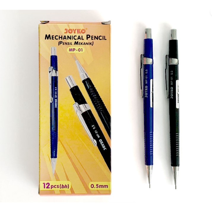 

JOYKO Pensil Mekanik / Pensil Isi MP-01 0.5 mm Tersedia 1 Pack (12 Pcs) / 6 Pcs / 3 Pcs / 1 Pcs