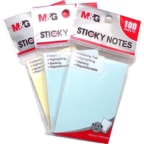 

M&G 3X2` STICKY NOTES 100S COLORFUL 76X51MM - YS-92