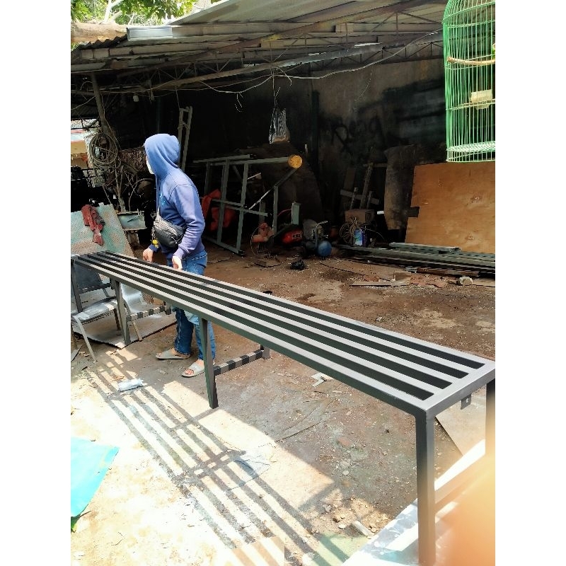 Bangku panjang minimalis/Bangku panjang besi/Bangku taman/Bangku Cafe