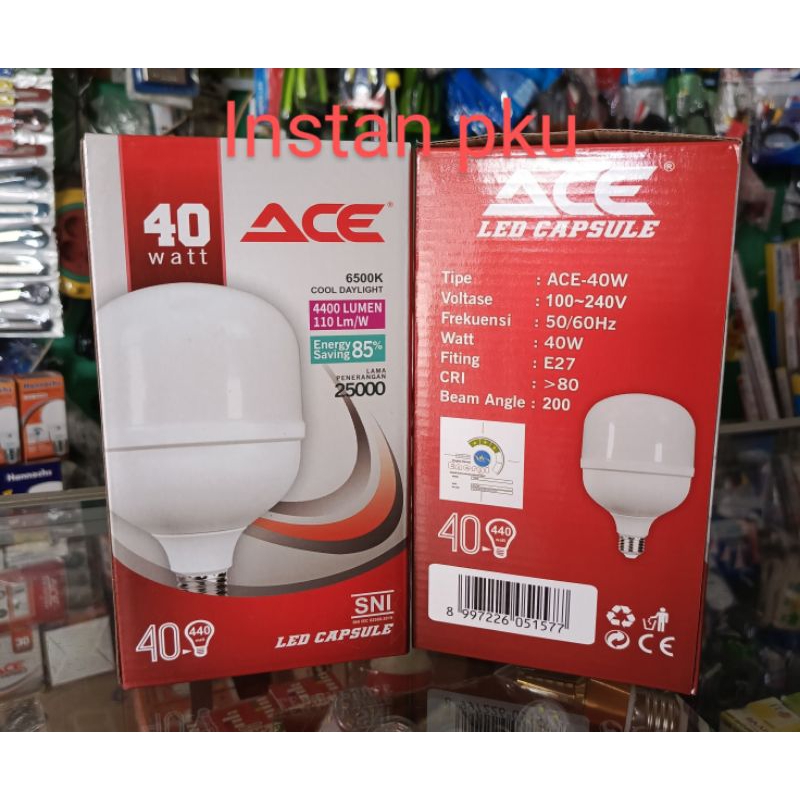 Bohlam Led 40watt ACE/ lampu LED ACE 40watt