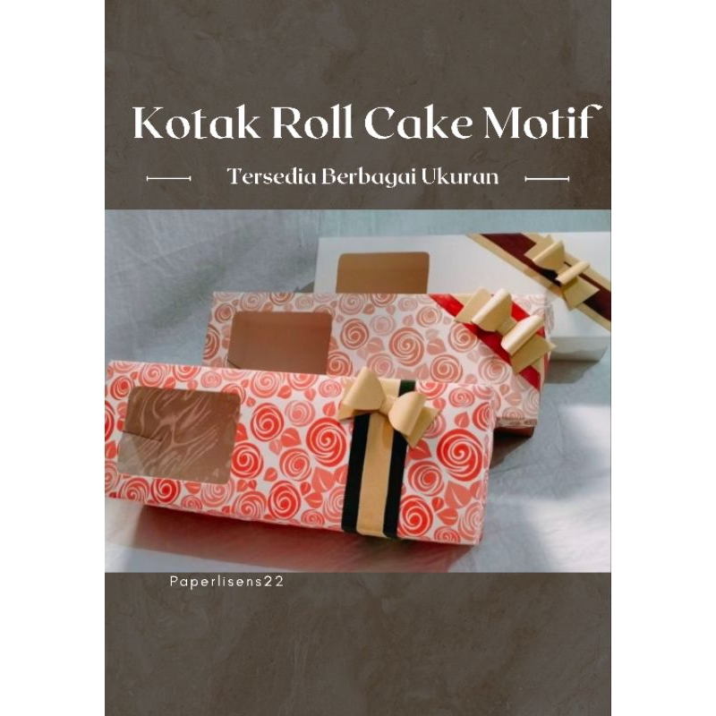 

Kotak Dus Roll Cake / Kotak Spiku / Kotak Bolu Gulung / Kotak Brownis / Cake Box / Dus Bolu