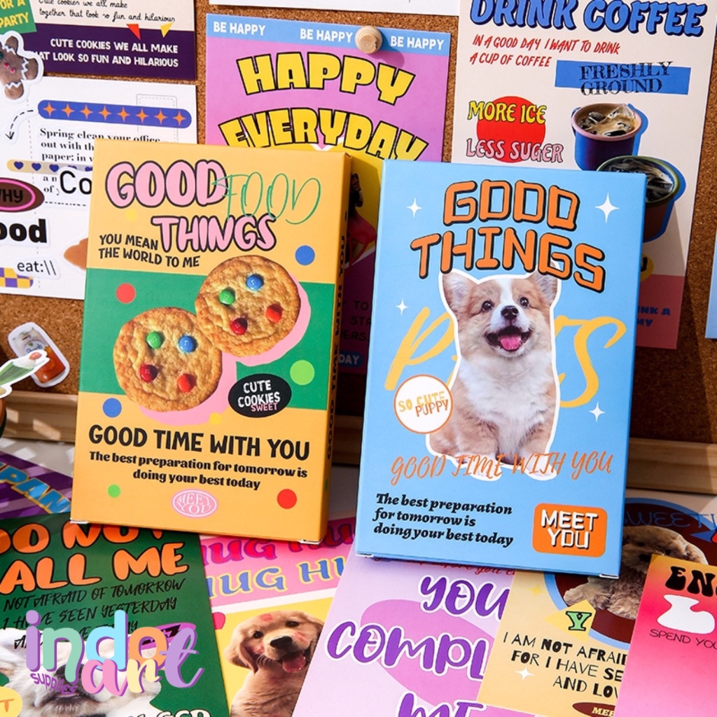 

(IAS) Postcard Meet You Birthday Card Greeting Card Kartu Pos Ucapan Pets Makanan Food Good Day