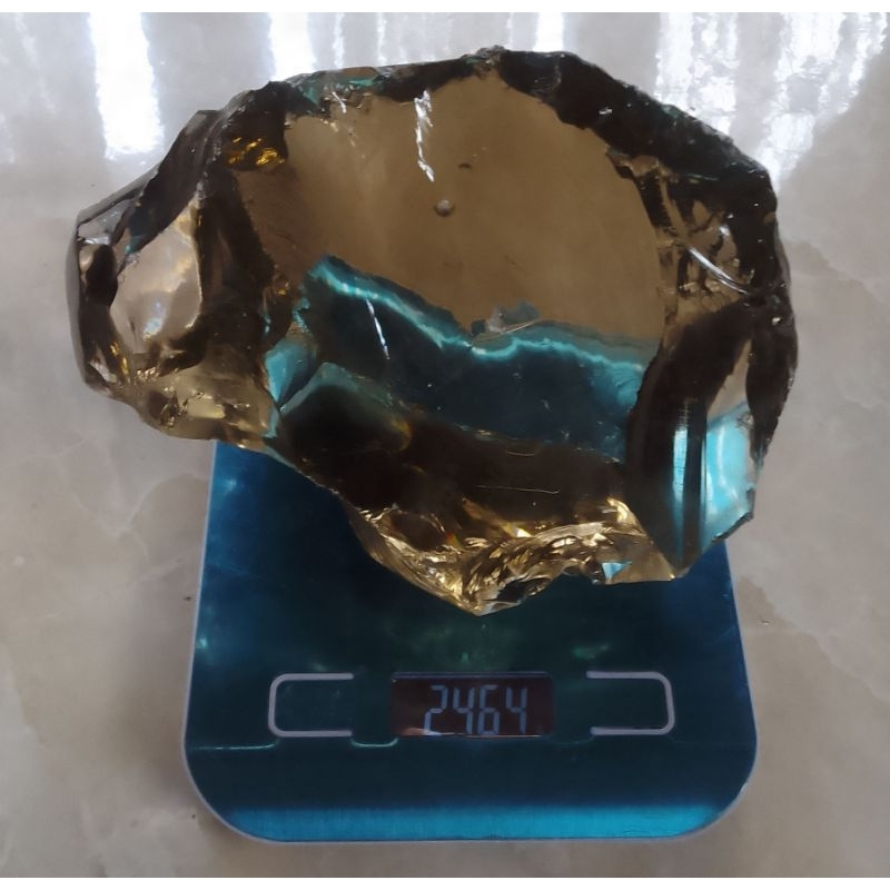 Batu Obsidian Bahan Coklat Muda