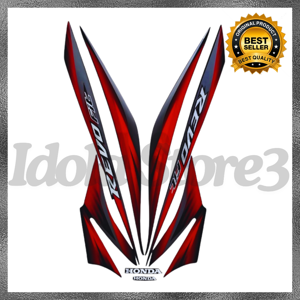 Sticker Striping Honda Revo Fit 125 2012 Hitam Merah List Body Motor Honda Revo Fit 2012 Berkualitas