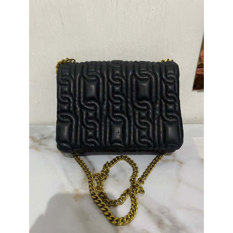 TAS PRELOVED TAS HITAM ZARA TAS HITAM RANTAI PREMIUM TAS HITAM WANITA TAS KULIT