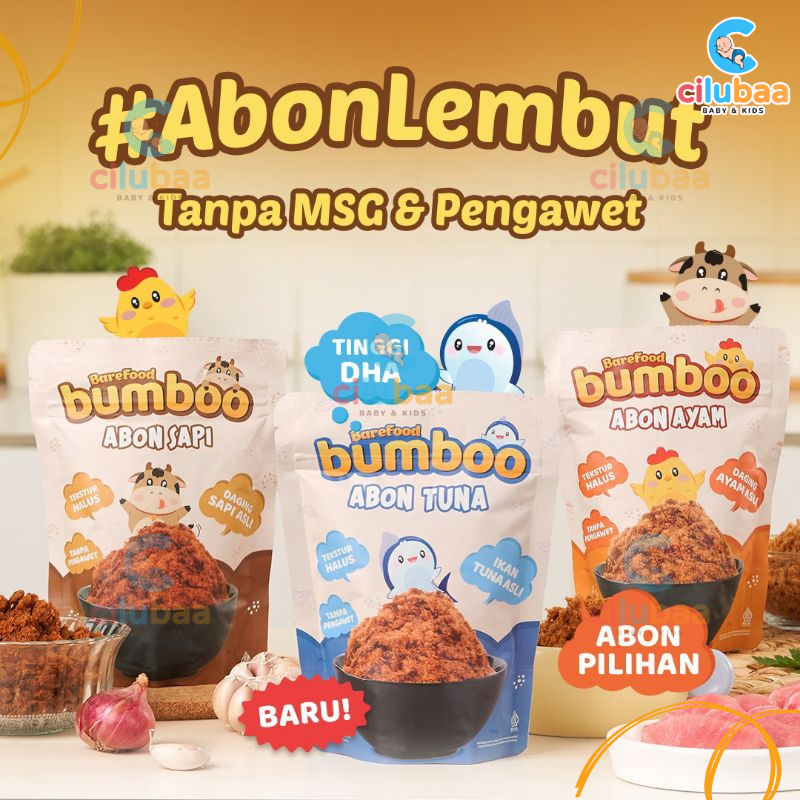 

Bumboo Abon Asli - Tekstur Lembut - MPASI Si Kecil - Barefood bumboo Abon MPASI MSG