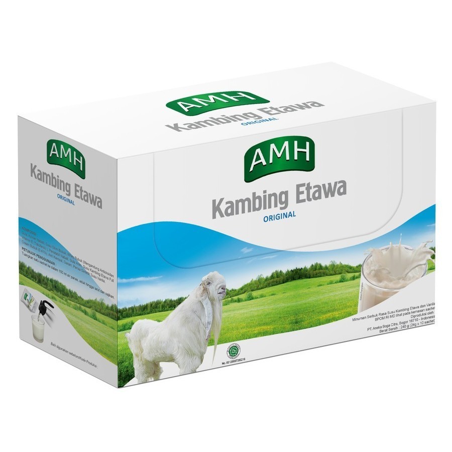 

Susu Kambing Etawa AMH 1 Box 10 Sachet Vanila & Jahe Susu Kesehatan